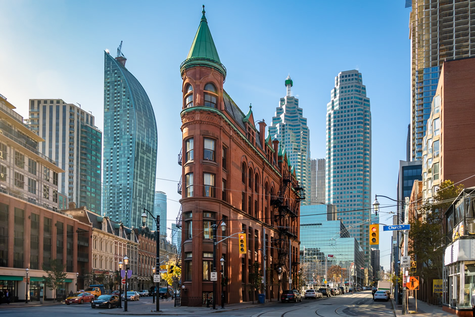 Le quartier financier au centre-ville de Toronto, Ontario