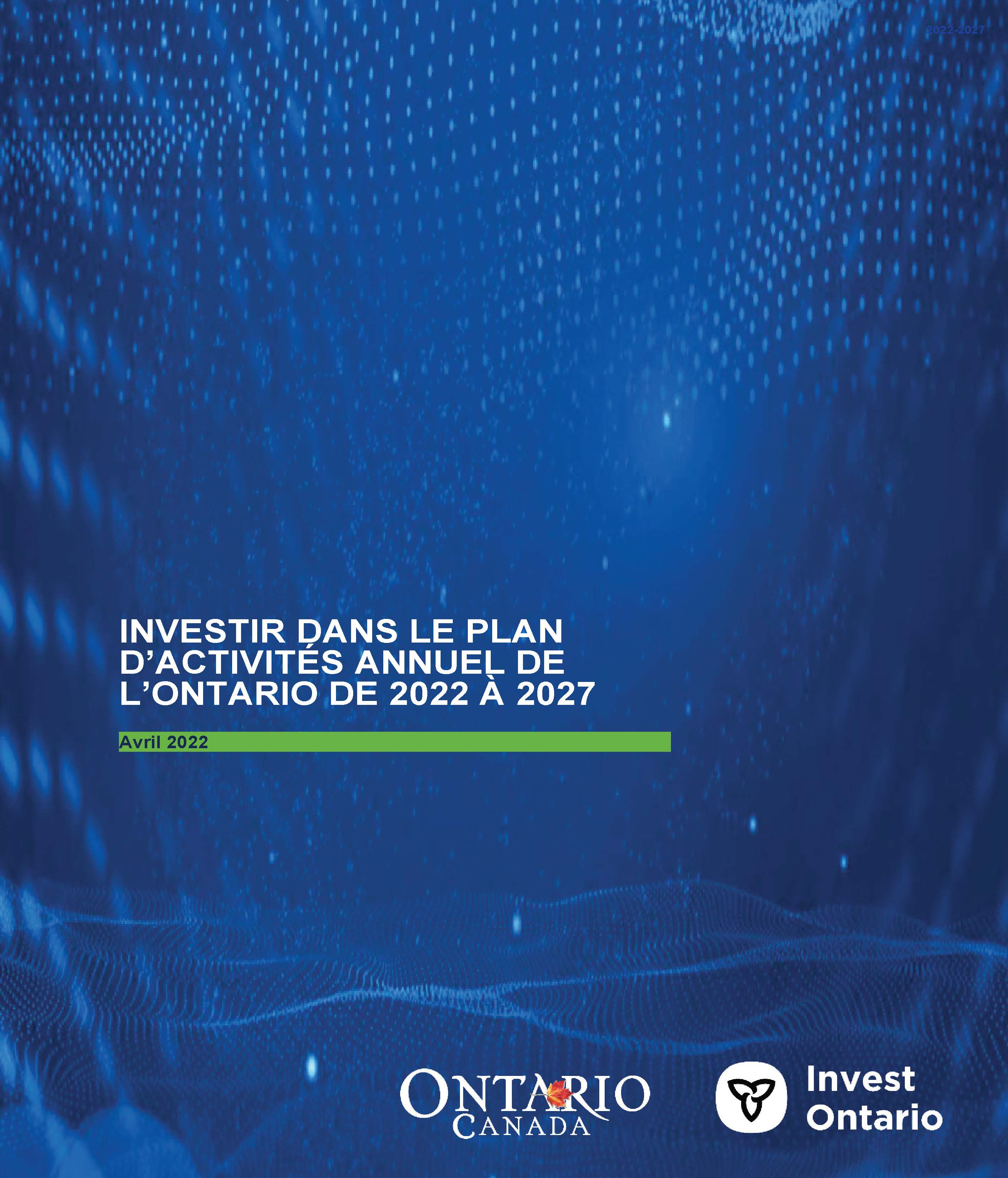 Plan d’affaires annuel de 2022-2027