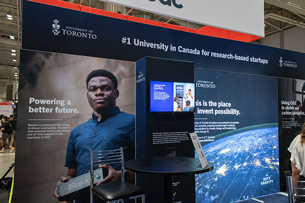 UofT's booth at Collision, 2022 in Toronto, Ontario, Canada
