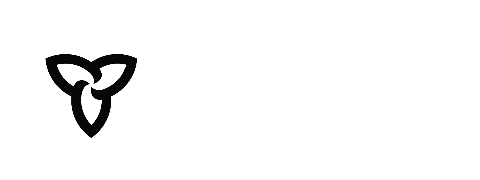 Logos d’Investissements Ontario - Blanc transparent en anglais