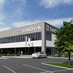 Rendering of Sandvik’s new mining equipment MRO centre in Greater Sudbury, Ontario