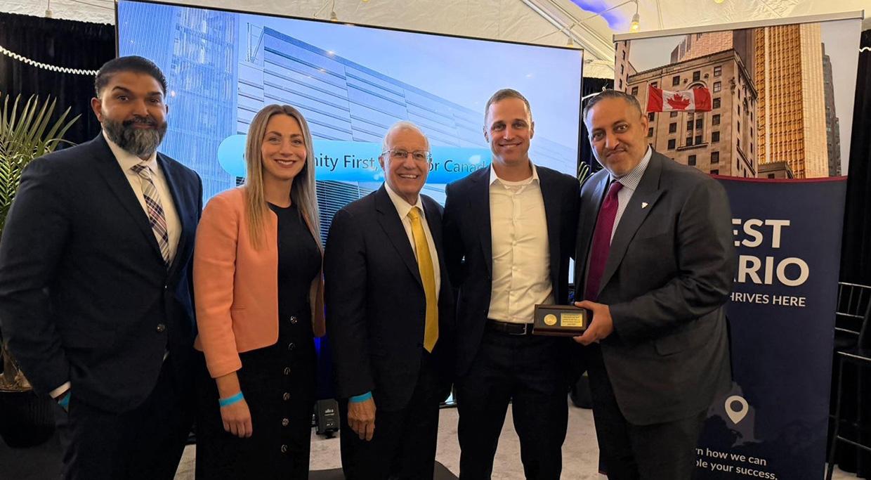 Invest Ontario team at Microsoft announcement