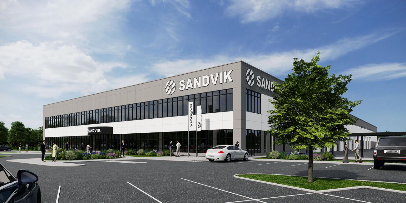 Rendering of Sandvik’s new mining equipment MRO centre in Greater Sudbury, Ontario