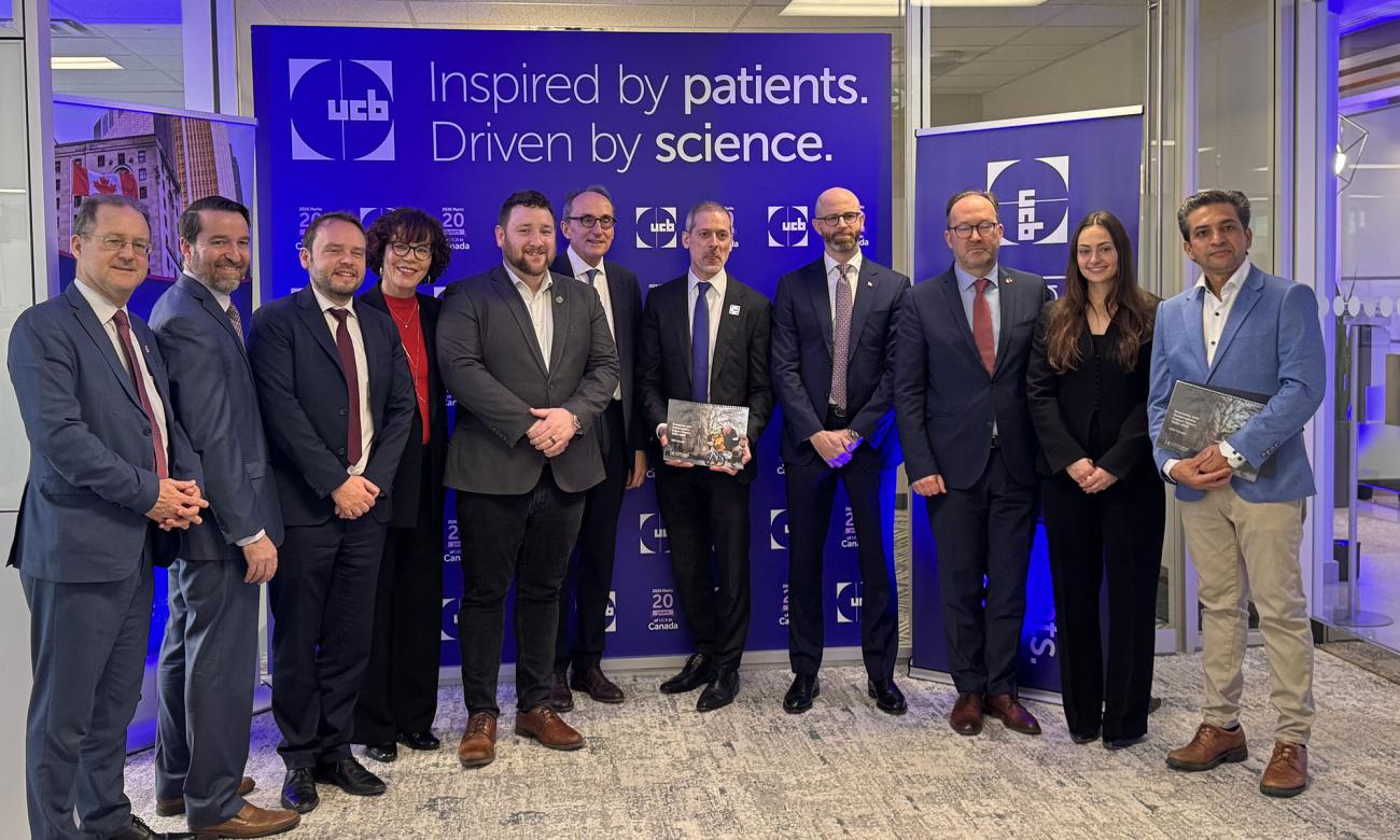 Photo de l'équipe lors de l'événement UCB Canada